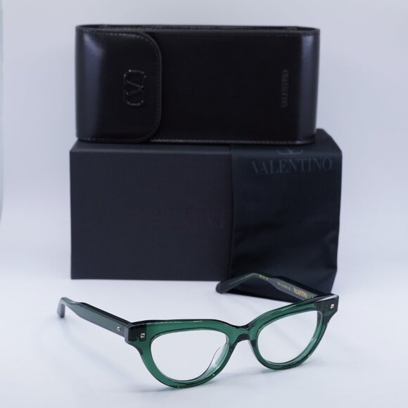 Valentino V-ESSENTIAL II VLX-124B Cat Eye Eyeglasses 50mm - Emorald Green - Picture 6 of 8